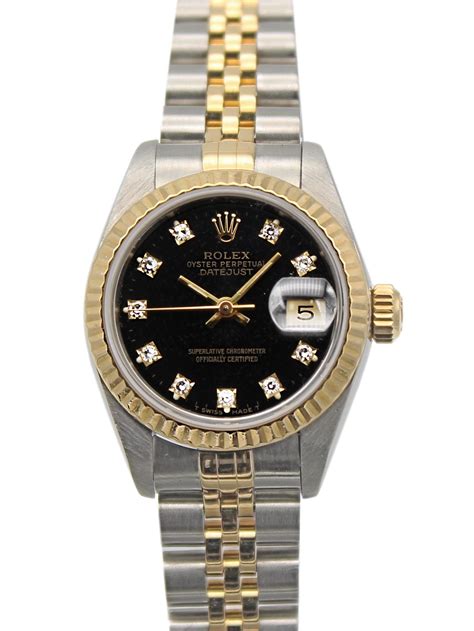 rolex datejust black silver gold womand|rolex datejust new price.